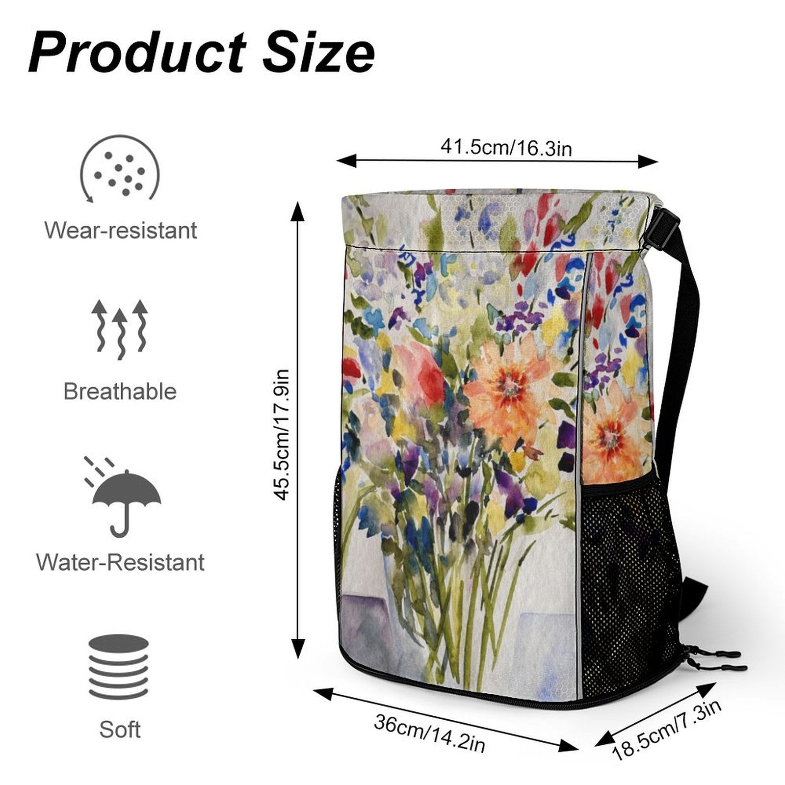 Sport Drawstring Super Light Backpack/Bag with Shoe Compartment