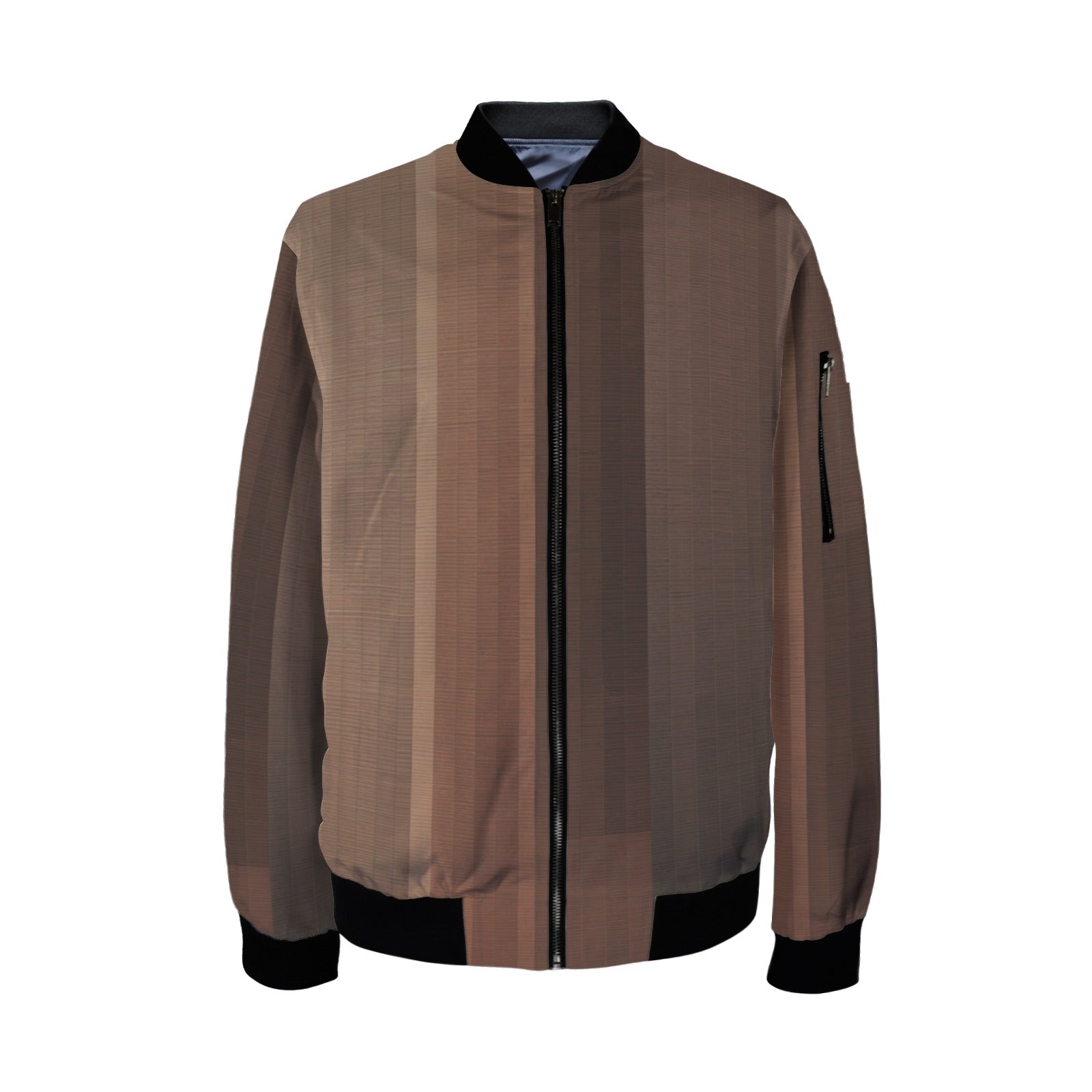 Elegant Brown Bomber Jacket - Lana Art Sweden