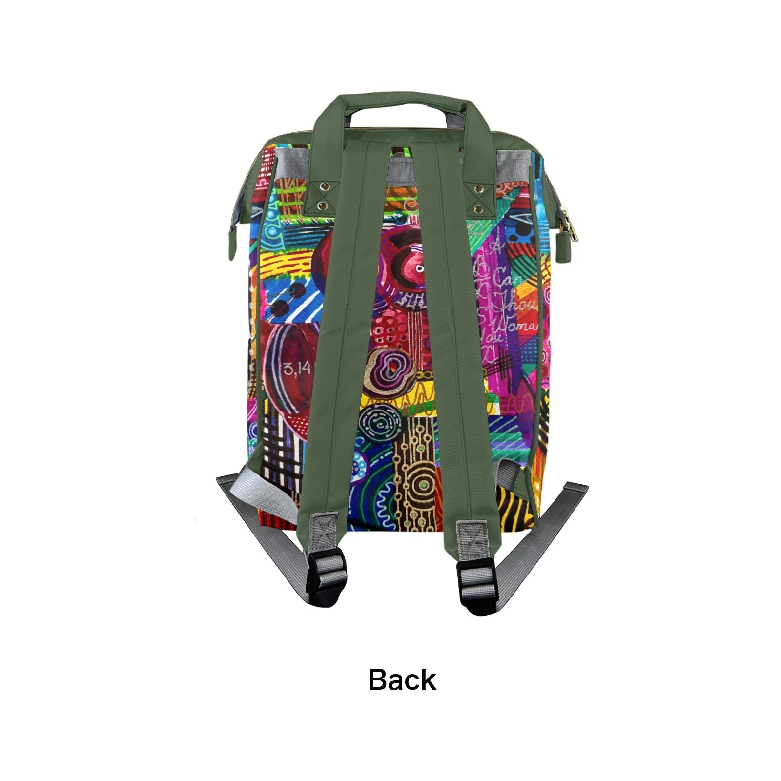 Energy Maps Green Multi - Function Travel Diaper Bag - Large - Lana Art Sweden