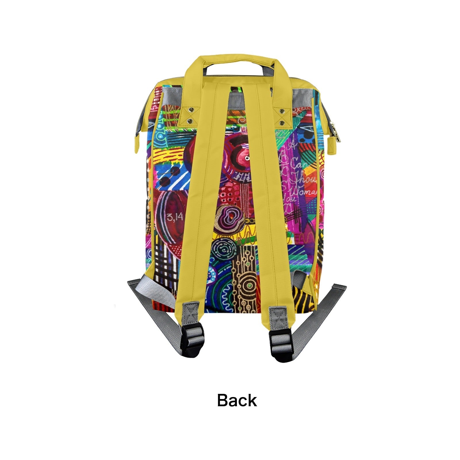Energy Maps Mustard Multi - Function Travel Diaper Bag - Large - Lana Art Sweden
