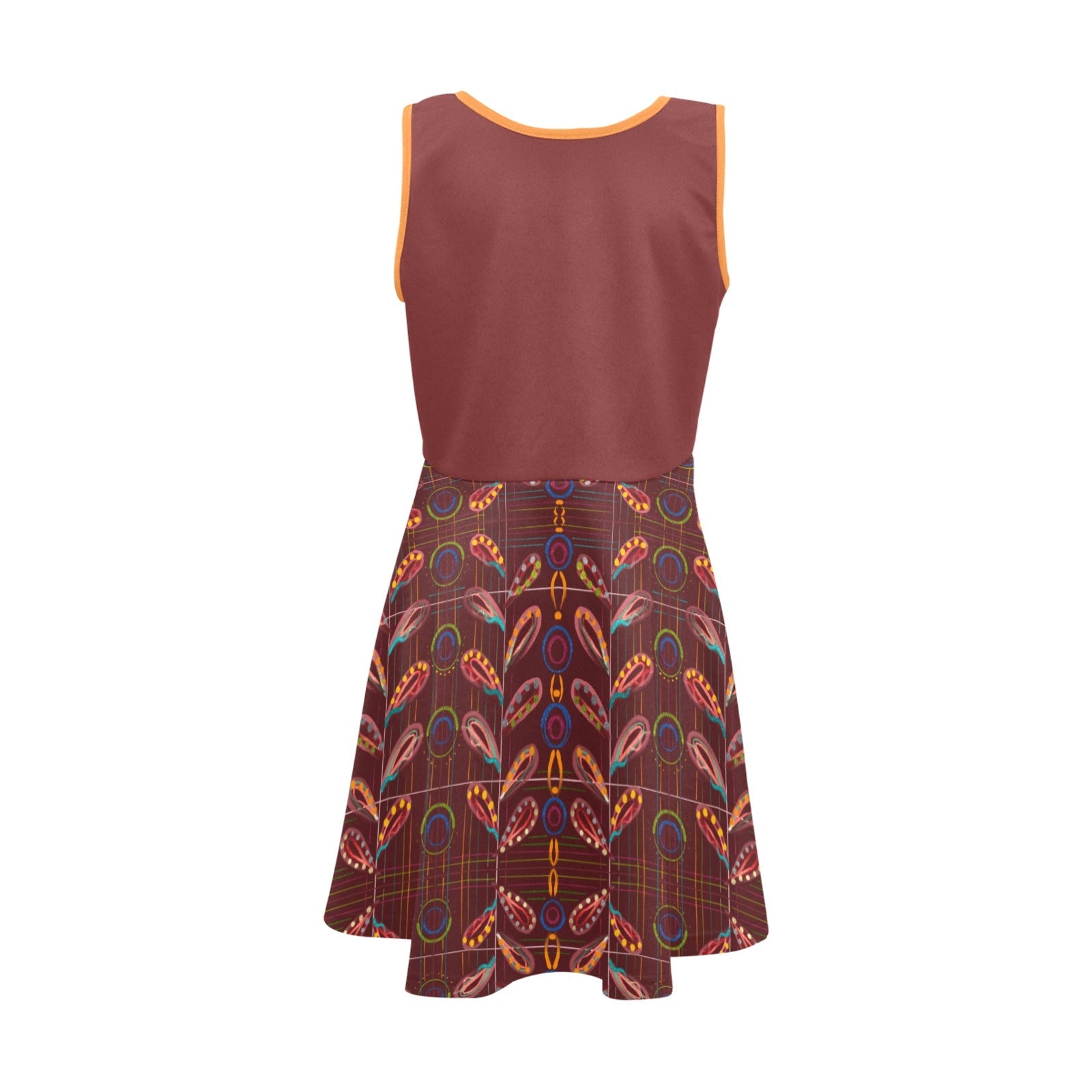 Exotic Peas Chocolate Girls' Sleeveless Sundress - Lana Art Sweden