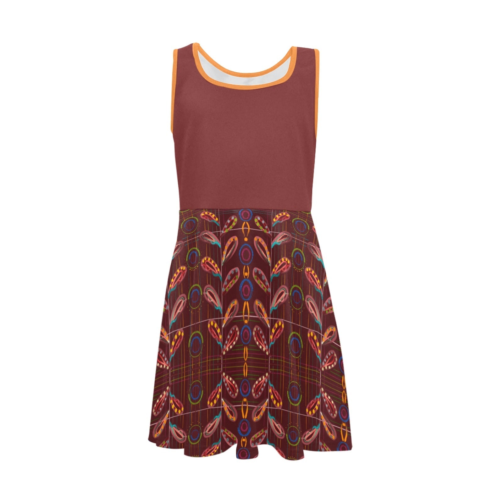 Exotic Peas Chocolate Girls' Sleeveless Sundress - Lana Art Sweden