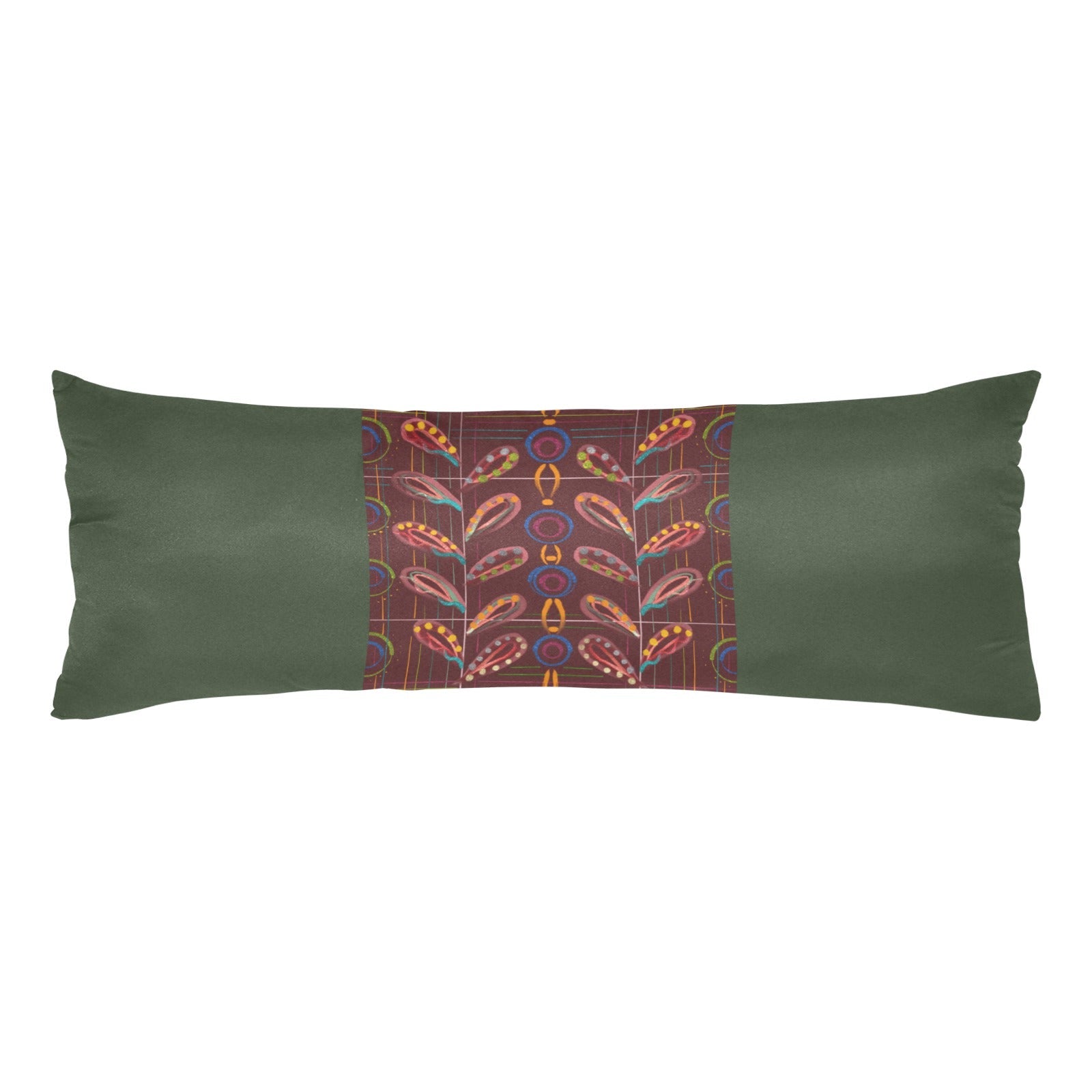 Exotic Peas Green Body Pillow Case 20" x 54" - Lana Art Sweden