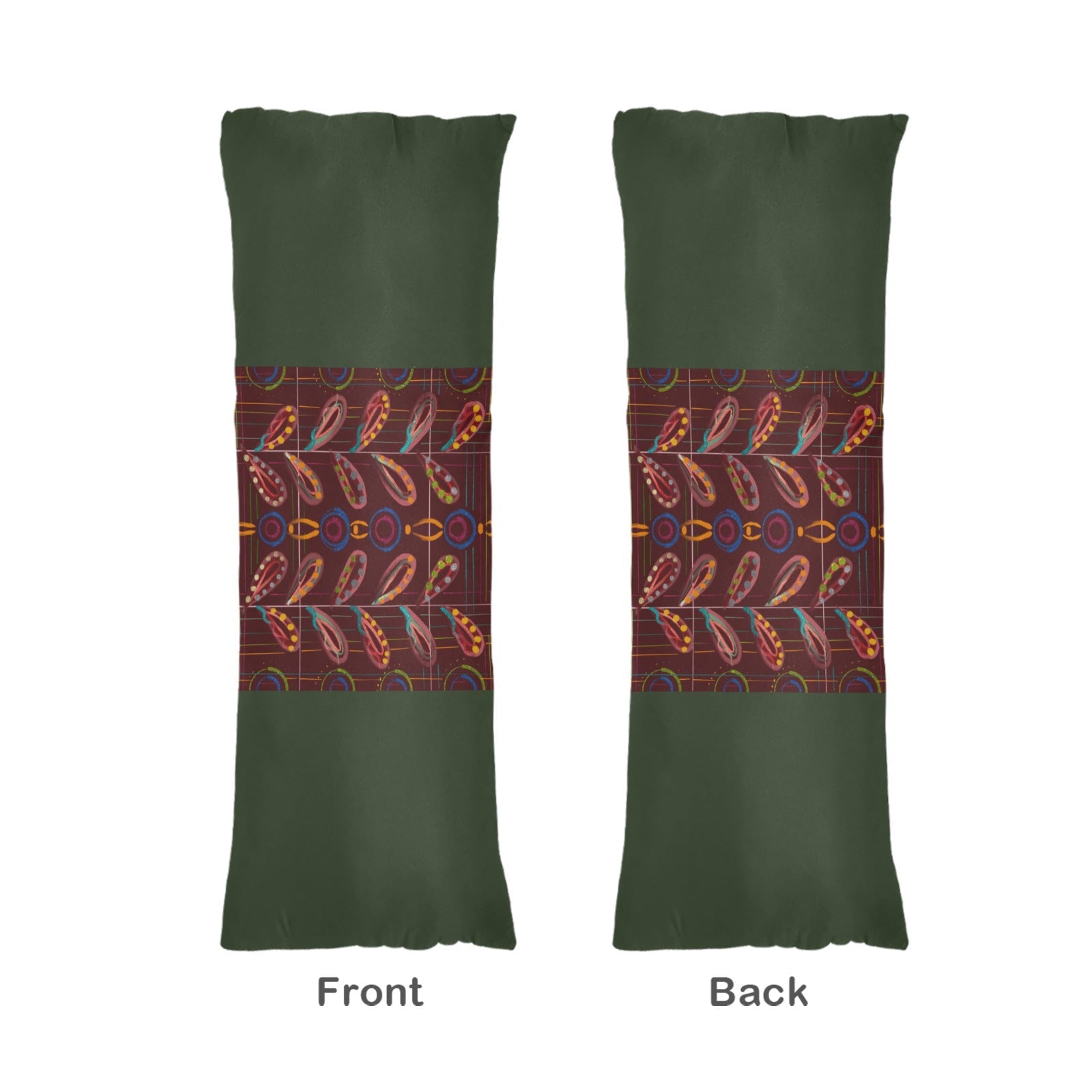 Exotic Peas Green Body Pillow Case 20" x 54" - Lana Art Sweden