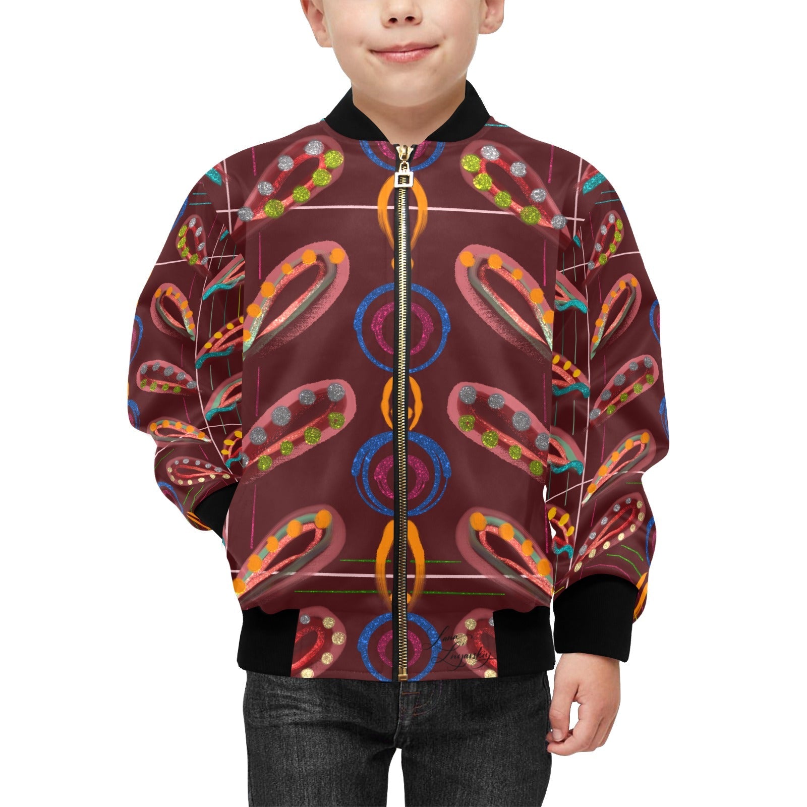 Exotic Peas Kids' lined My City Bomber Jacket with Pockets - Lana Art Sweden