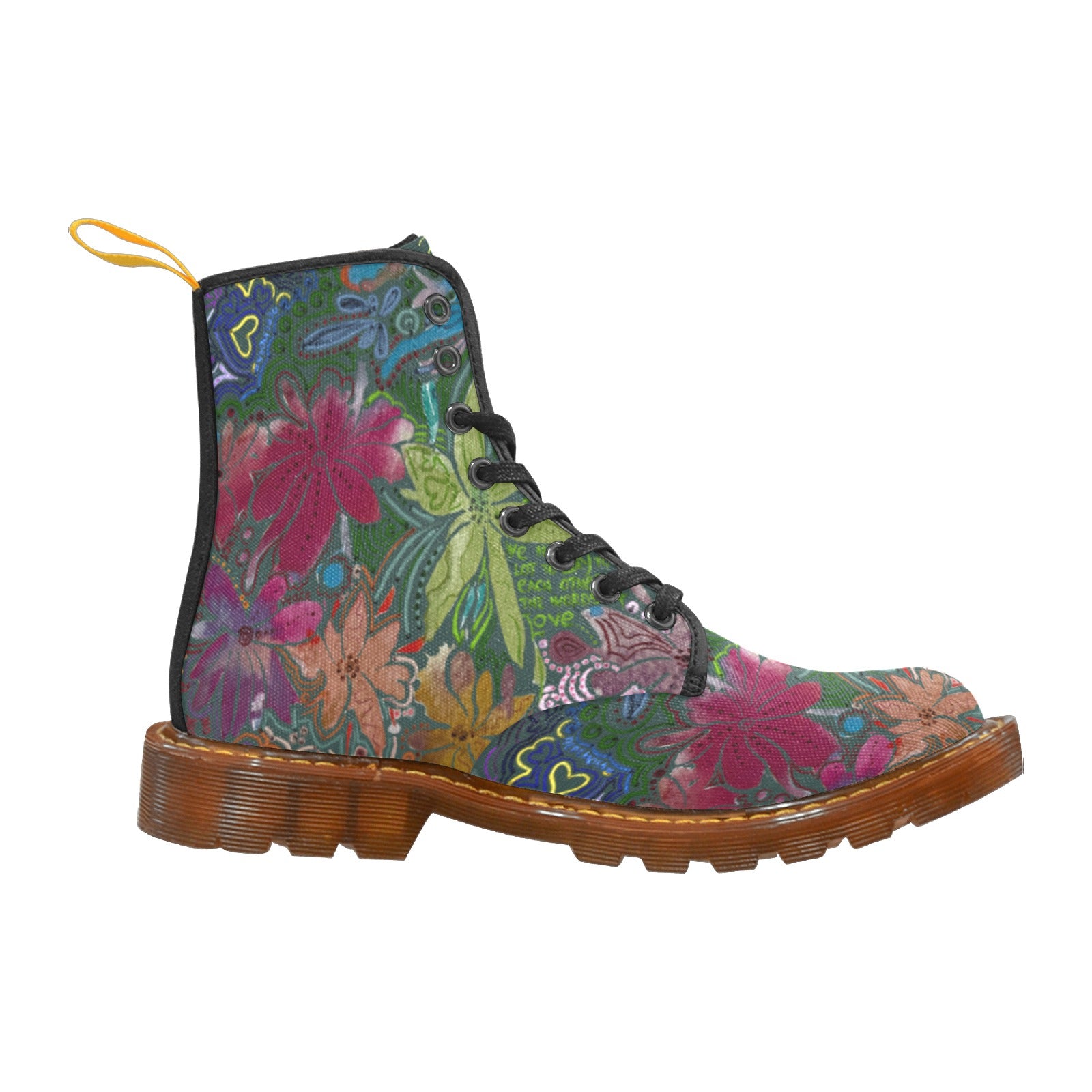 Love Victorious Vert Nylon Canvas Boots For Women Model 1203H