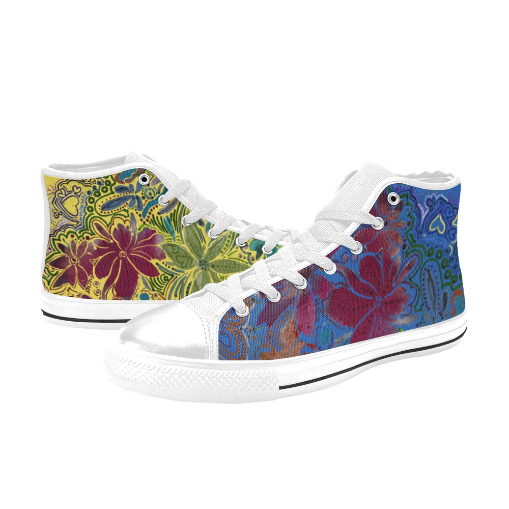 Forever Love Ukraine High Top Canvas Shoes for Kids