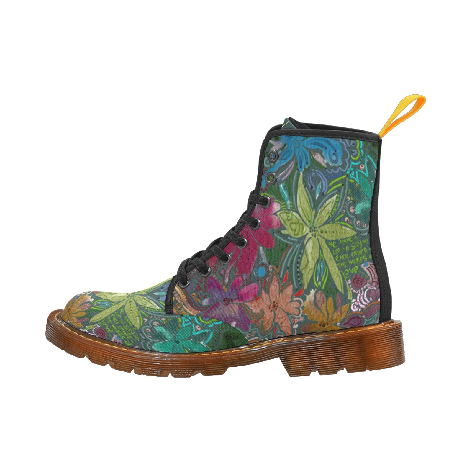 Love Victorious Vert Nylon Canvas Boots For Women Model 1203H