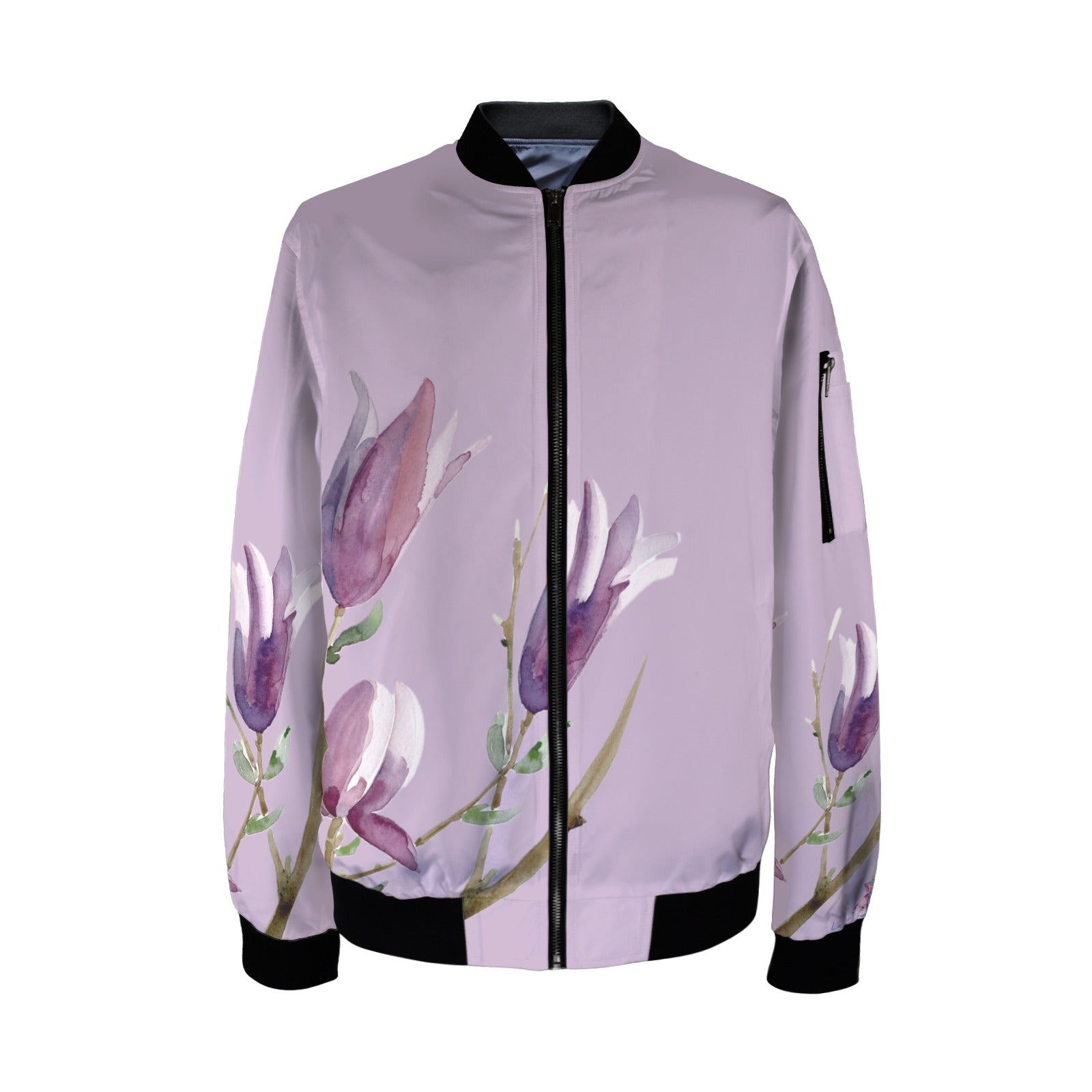 Magnolia Lavender Tall Ladies Bomber Jacket