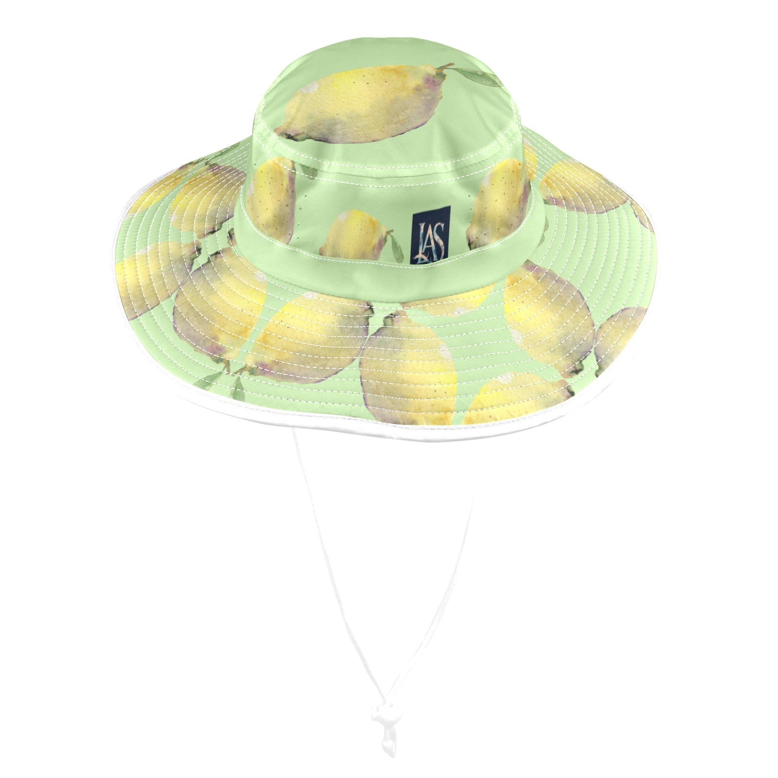 Lemon Lime Cream Wide Brim Bucket Hat