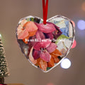 Amaryllis Customizable Christmas Crystal Glass Ornament by LanaArt Sweden, featuring a high-quality crystal glass design with customization options for photos, greetings, and festive designs.