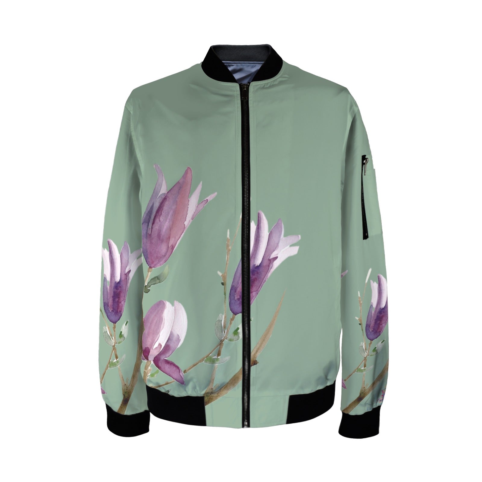 Magnolia Dark Sage Tall Ladies Bomber Jacket