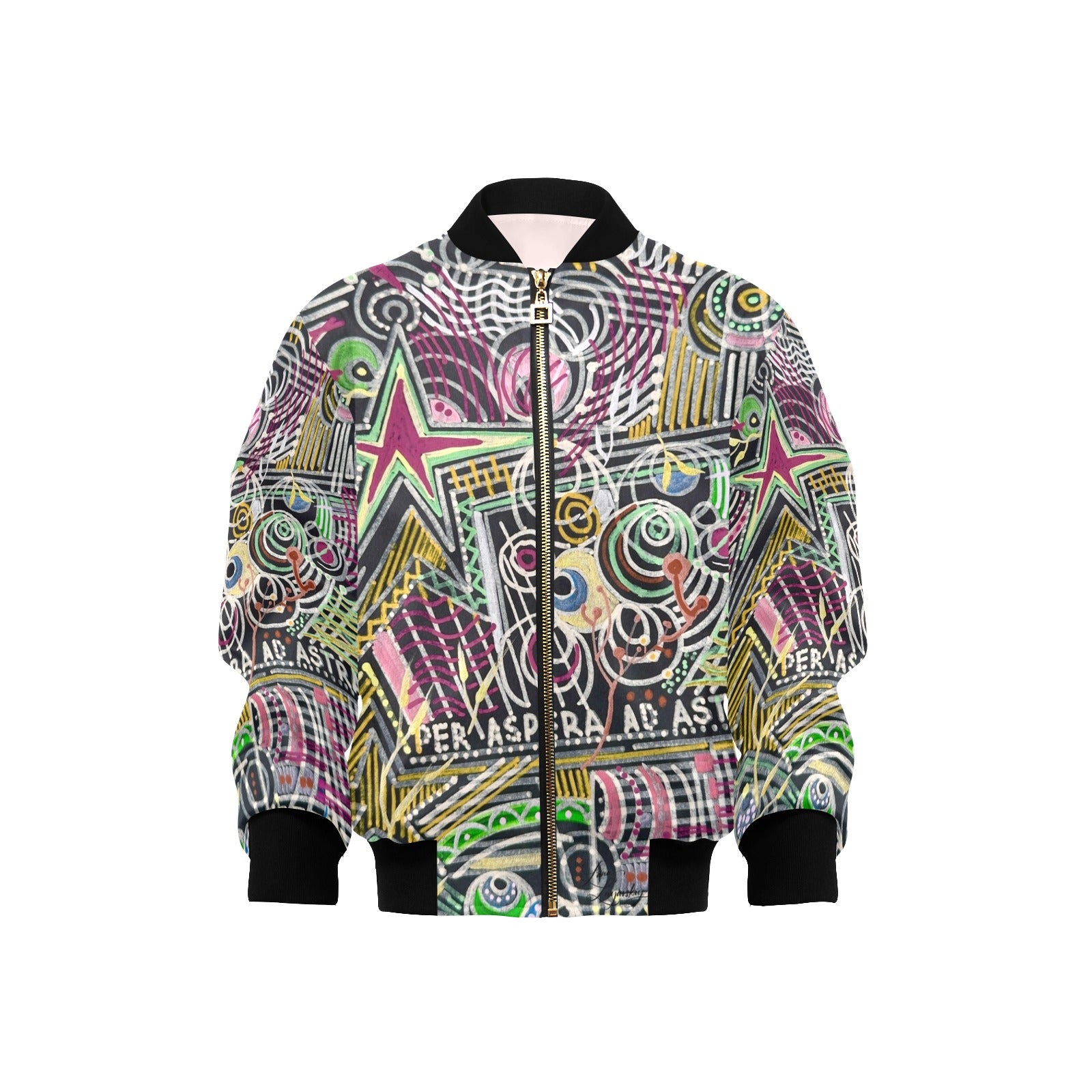 Per Aspera Classic Kids' lined My City Bomber Jacket with Pockets