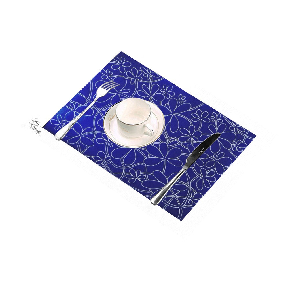 Infinity Bloom Royal White Placemat 14’’ x 19’’ (Set of 4)