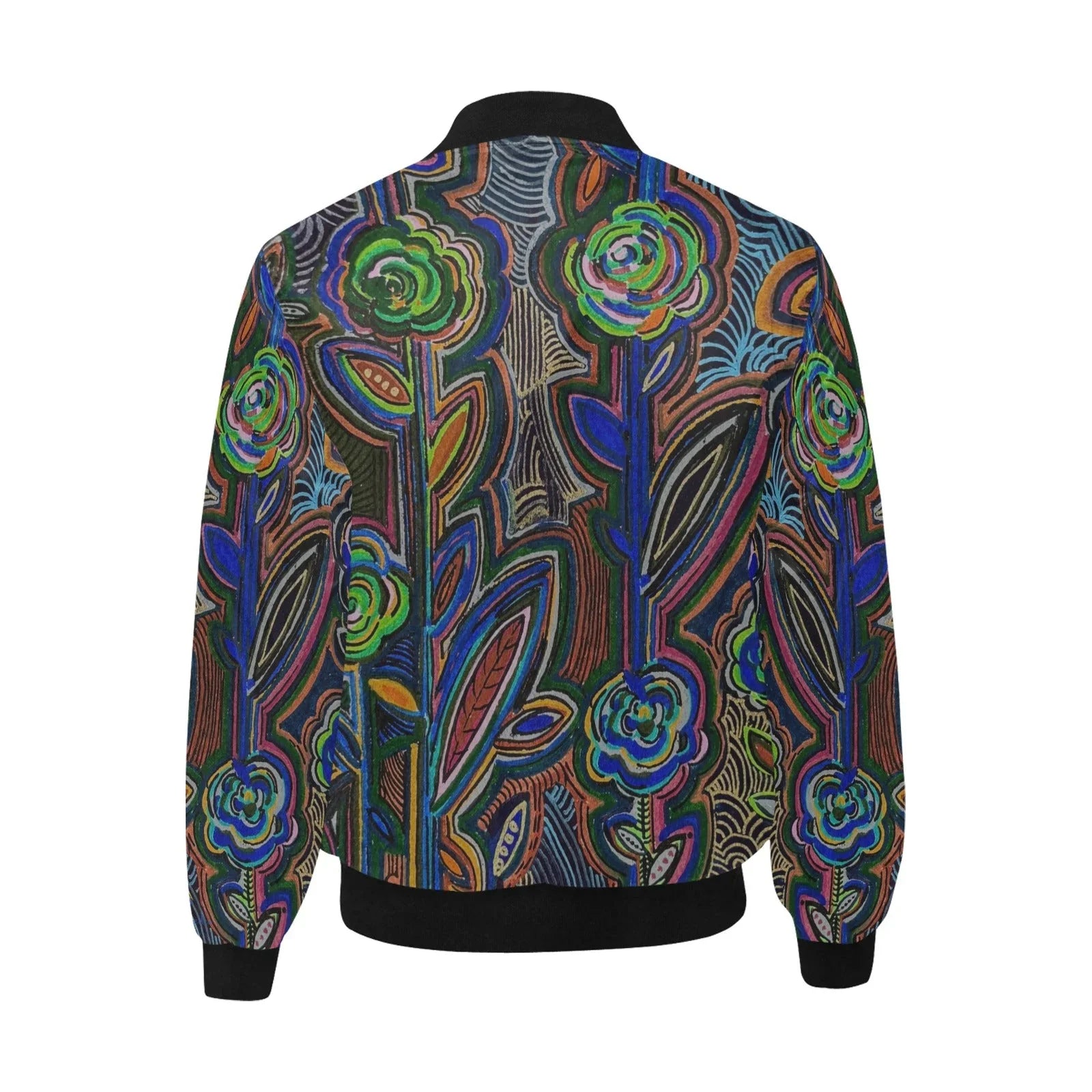 Fabled Flora Warm Women's Bomber Jacket - Lana Art Sweden