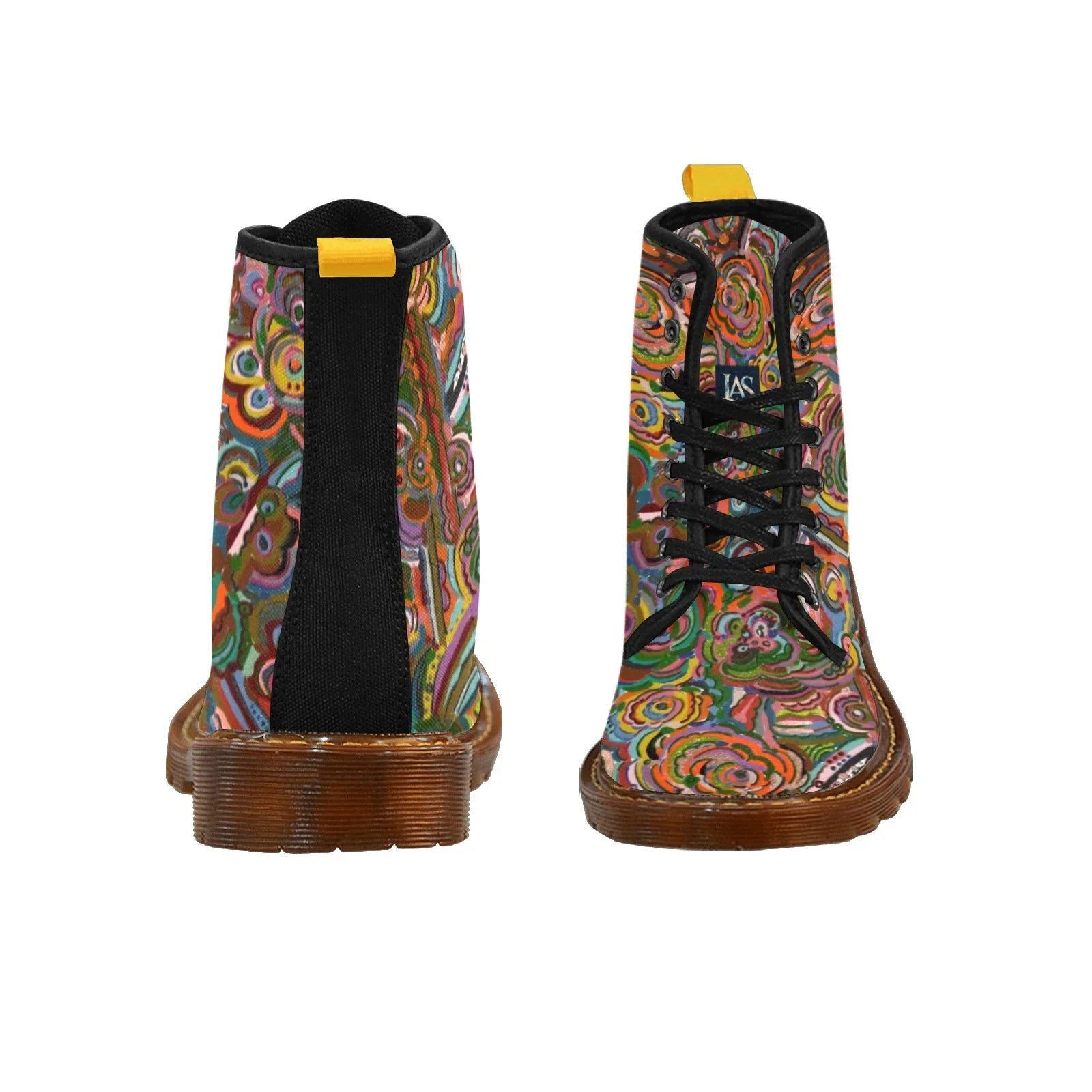 Fall Fiesta Custom Canvas Boots For Women Model 1203H - Lana Art Sweden