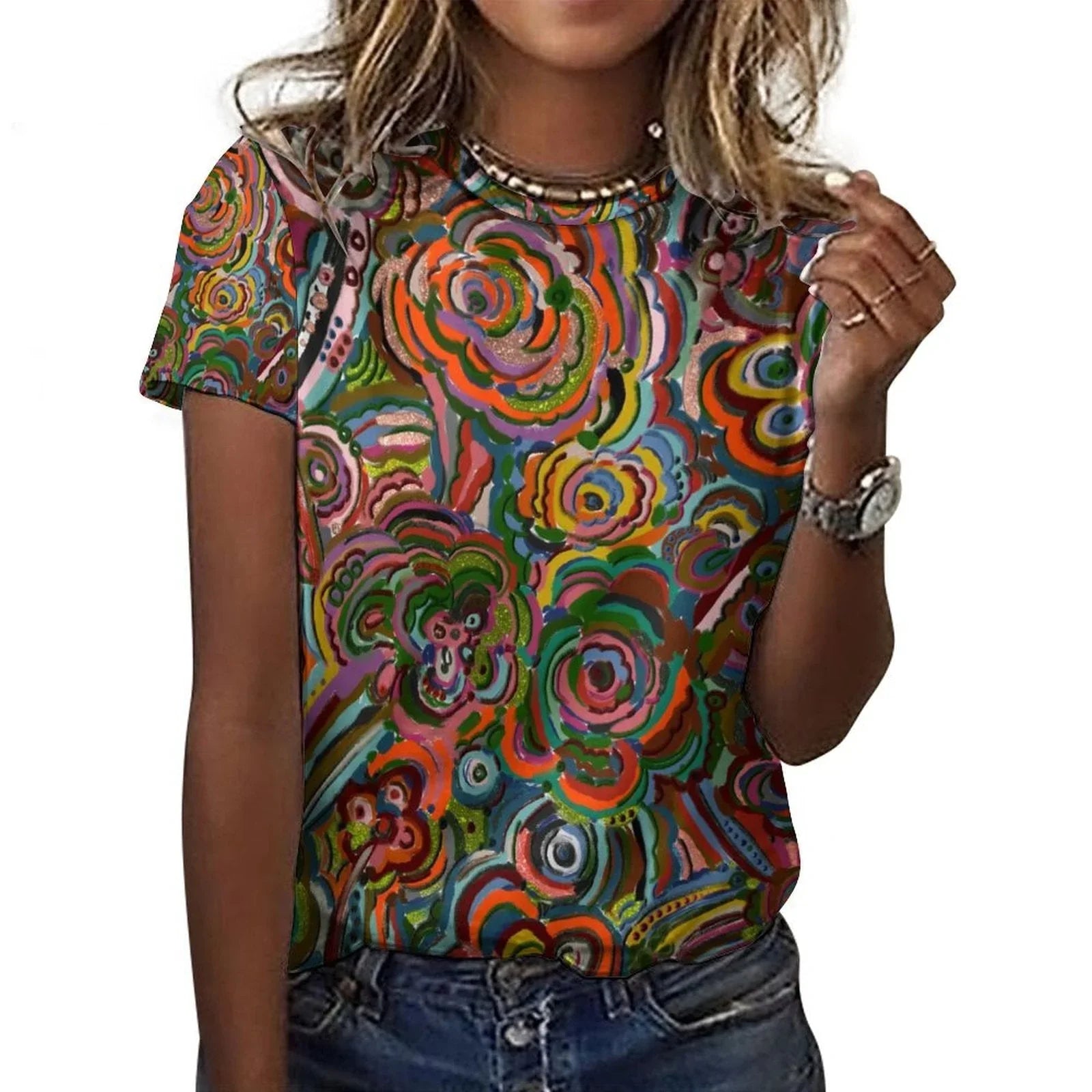 Fall Fiesta Women's Cotton T-shirt - Lana Art Sweden