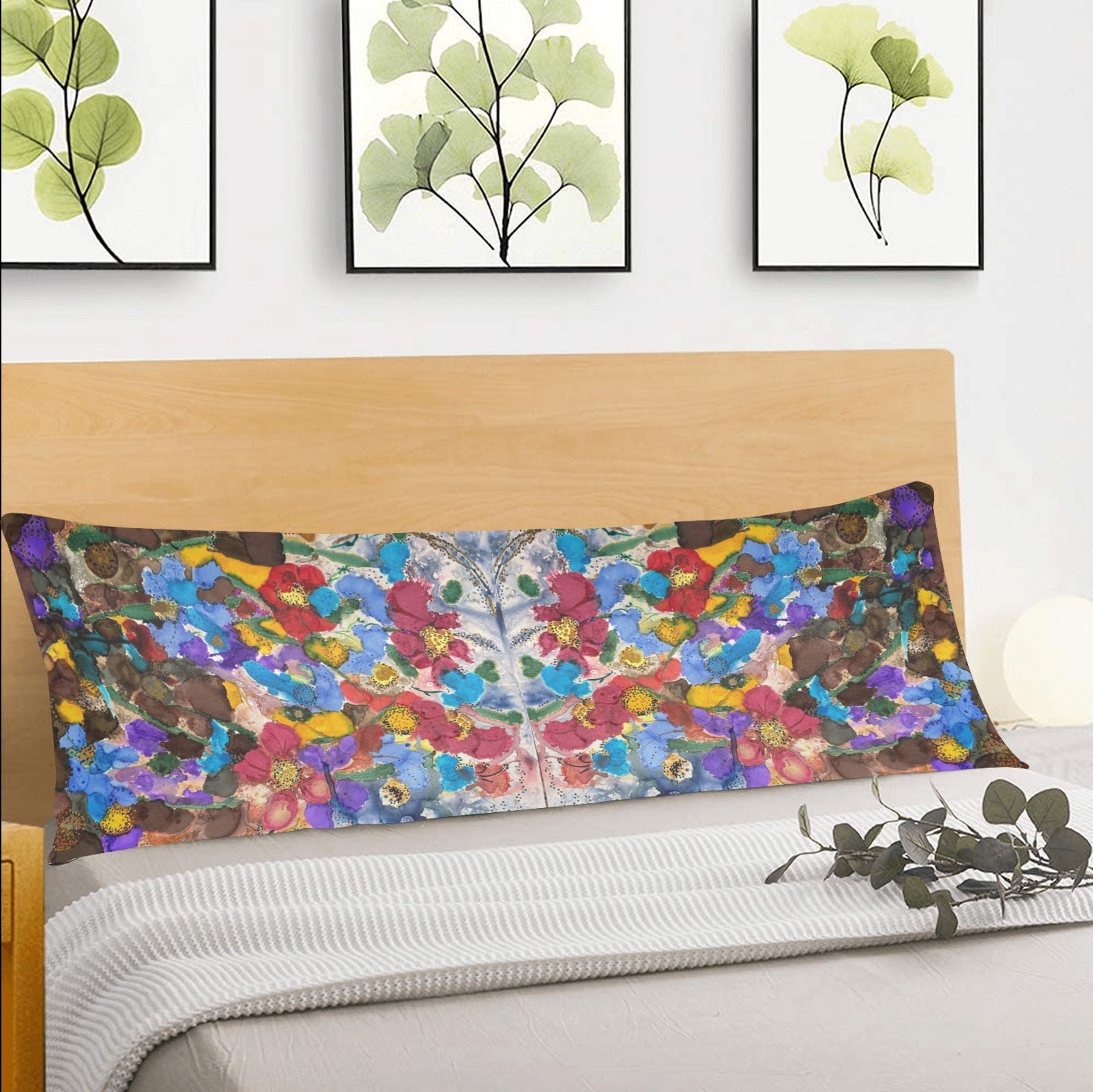 Fall Flowers Body Pillow Case 20" x 54" - Lana Art Sweden