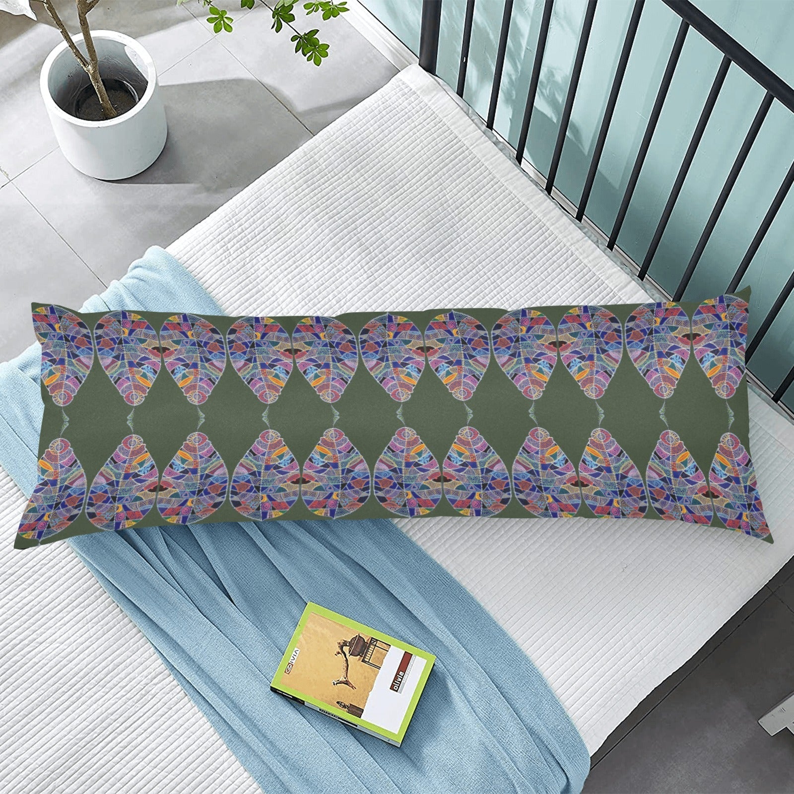 Fancy Leaf Forest Body Pillow Case 20" x 54" - Lana Art Sweden