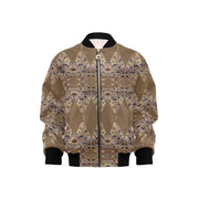 Fantasy Brown Leaf Kids' Bomber Jacket with Pockets (Model H40) - Lana Art Sweden