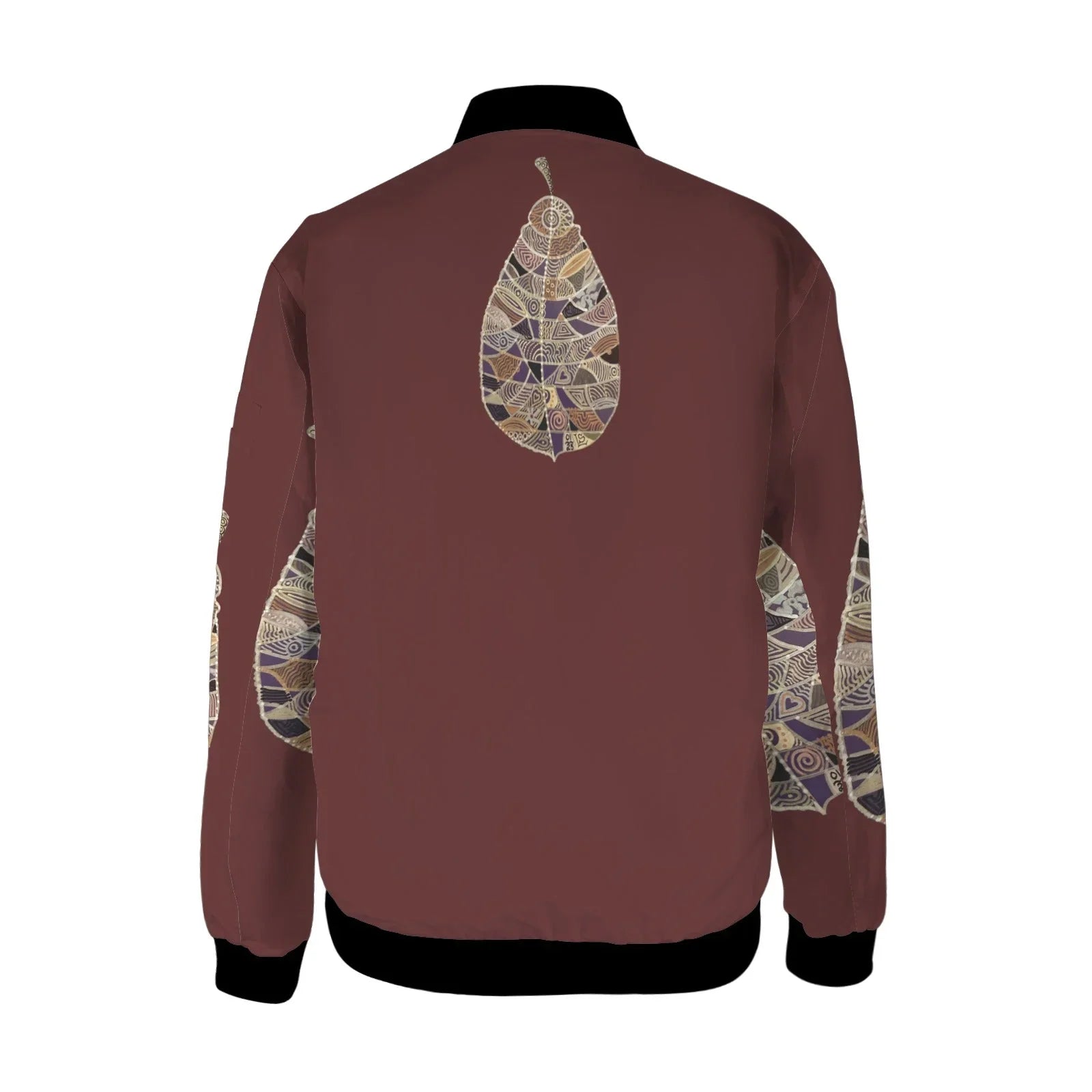 Fantasy Leaf Cherrry Tall Ladies Bomber Jacket - Lana Art Sweden