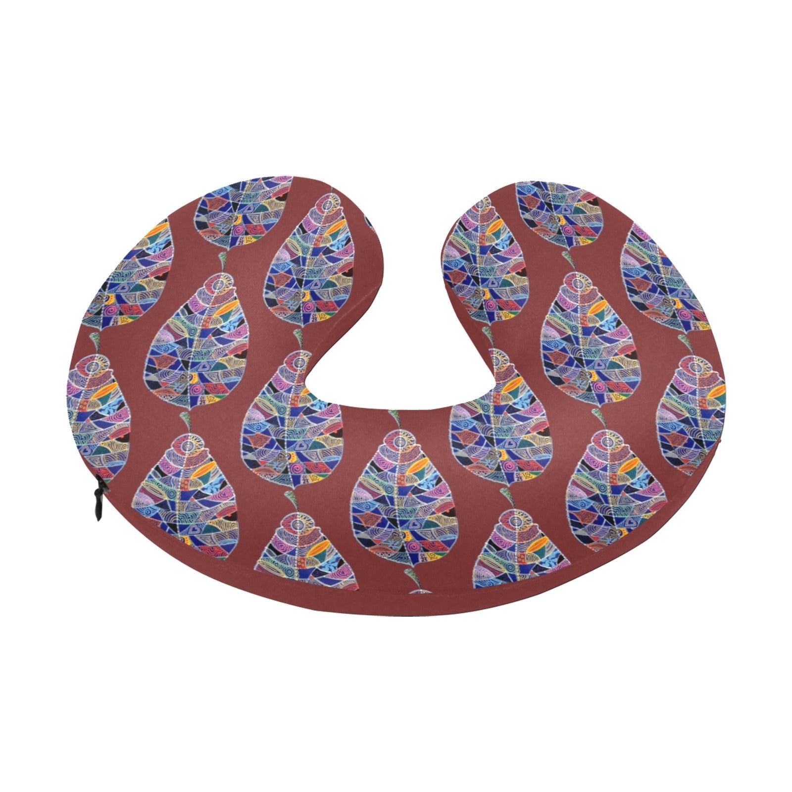 Fantasy Leaf Chocolate U - Shape Travel Pillow - Lana Art Sweden