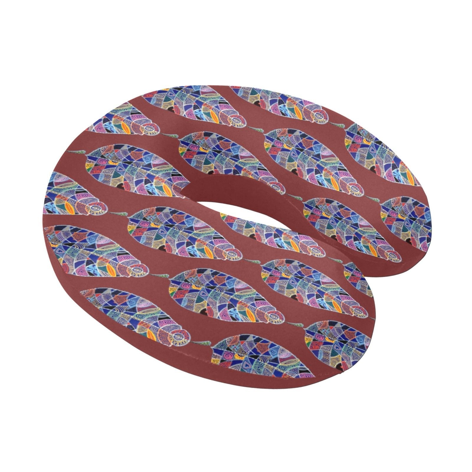 Fantasy Leaf Chocolate U - Shape Travel Pillow - Lana Art Sweden