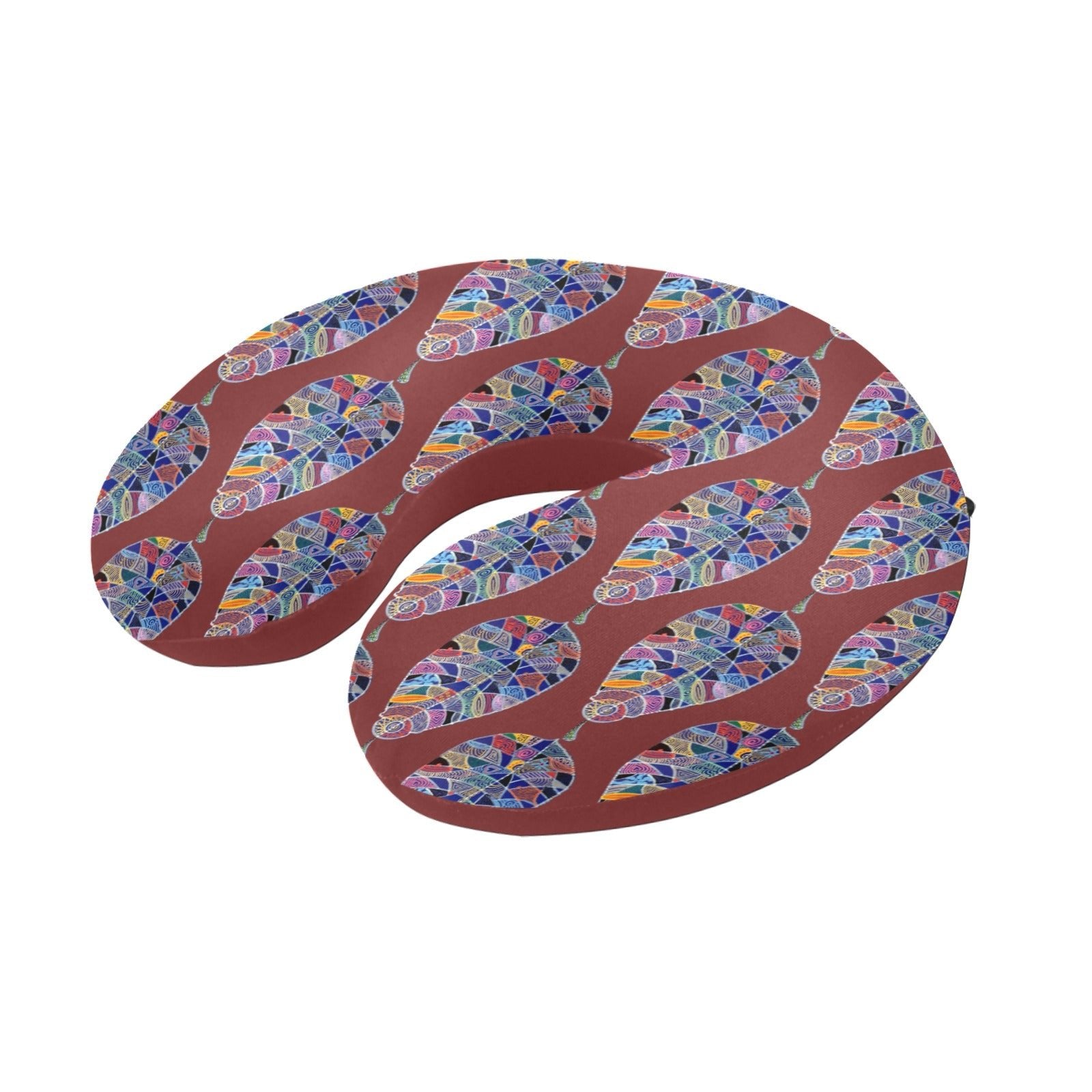 Fantasy Leaf Chocolate U - Shape Travel Pillow - Lana Art Sweden