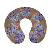 Fantasy Leaf Ochre U - Shape Travel Pillow - Lana Art Sweden