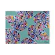 Fantasy Leaf Teal Placemat 14’’ x 19’’ (Set of 4) - Lana Art Sweden