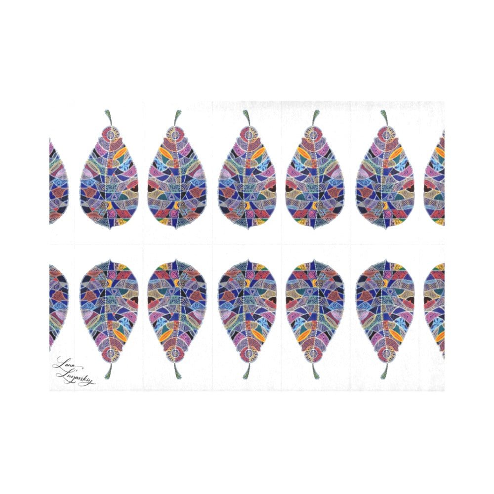 Fantasy Leaf White Placemat 14’’ x 19’’ (Set of 4) - Lana Art Sweden