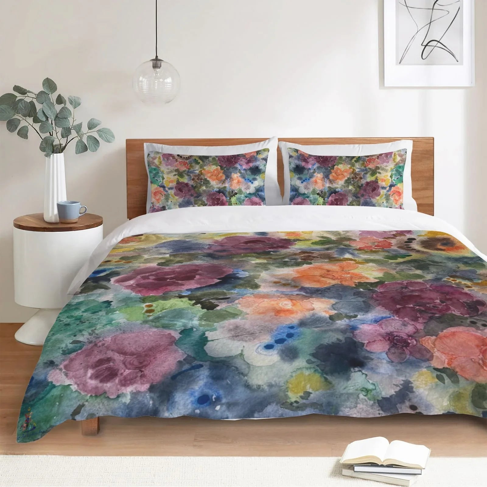 Midnight Botanica 3-Piece Bedding Set 94x104inch