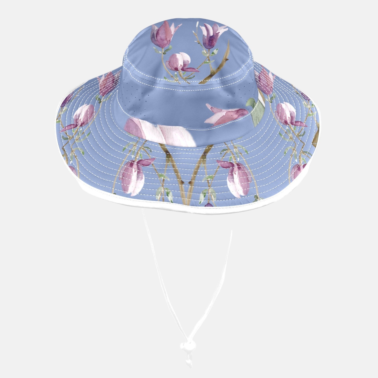 Magnolia Airy Blue Wide Brim Bucket Hat