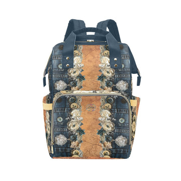 Denim Lace Venice Multi-Function Diaper Backpack/Diaper Bag