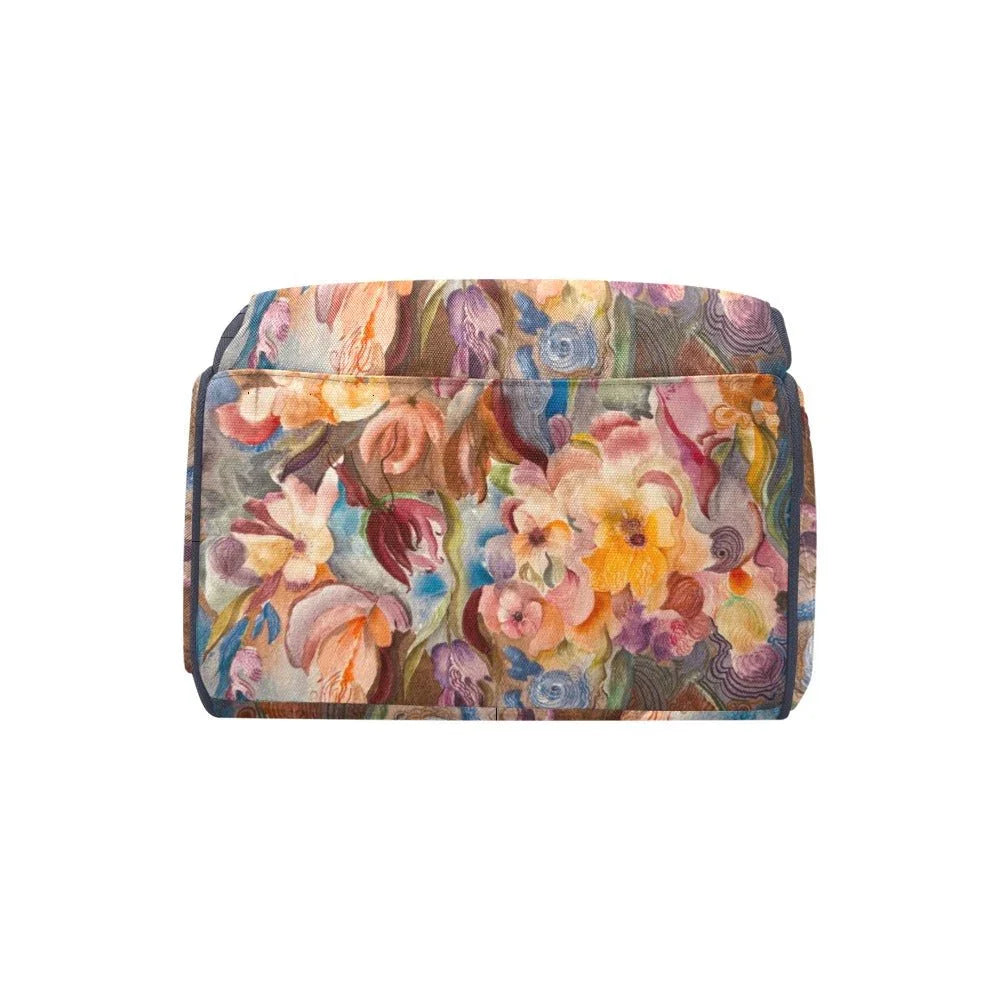 Floral Firelight Crown Blue Multi - Function Backpack - Lana Art Sweden