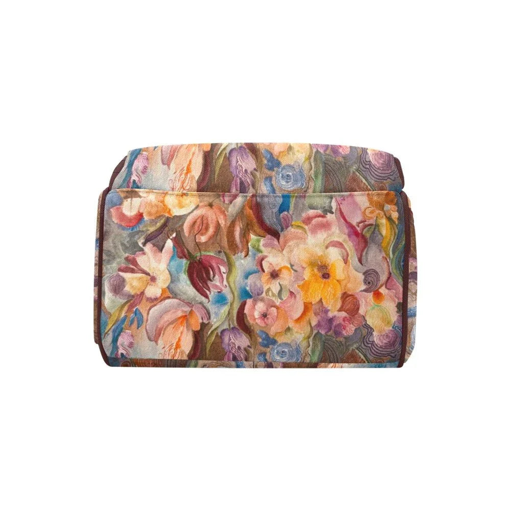 Floral Firelight Hot Chocolate Multi - Function Backpack - Lana Art Sweden