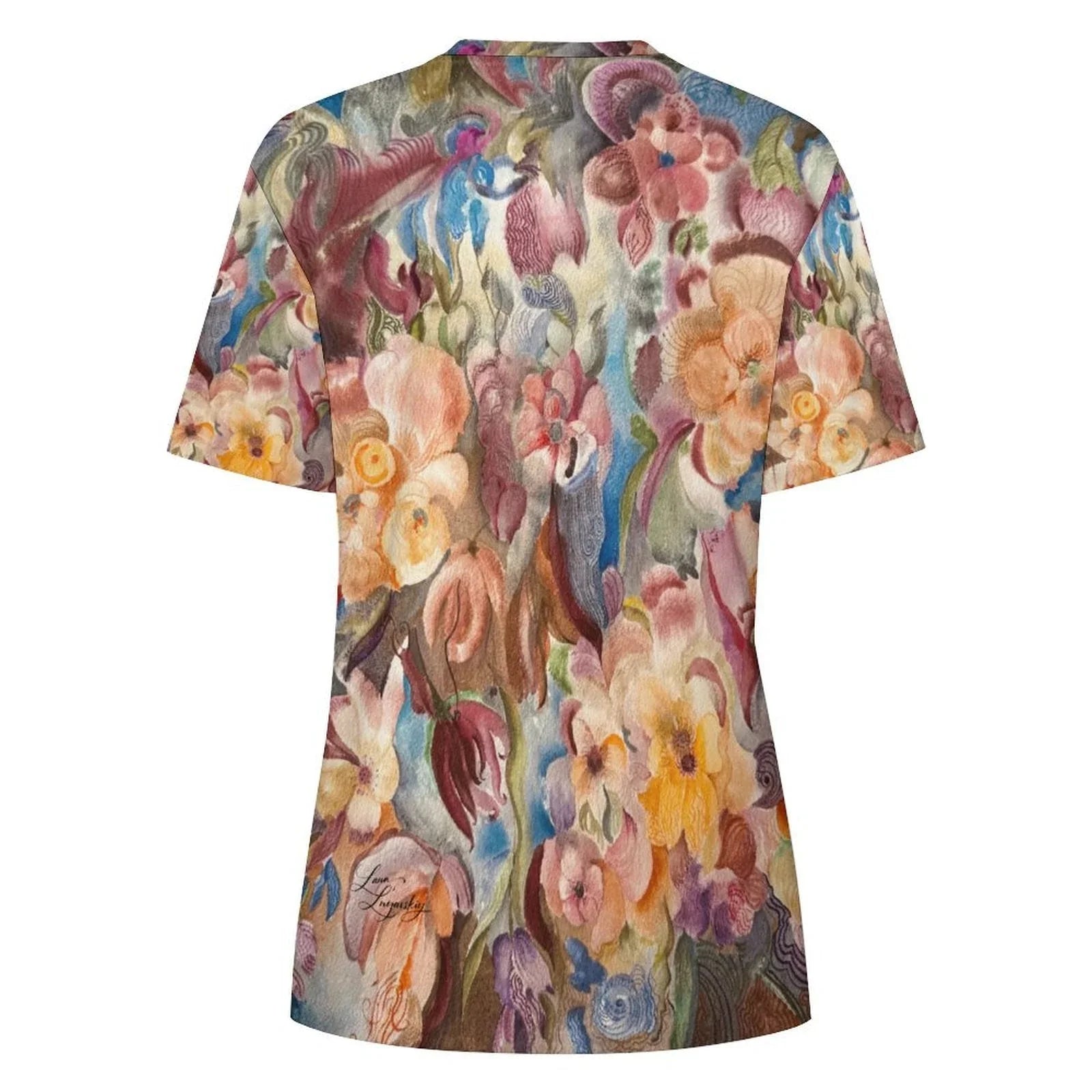 Floral Firelight Women's Cotton T-shirt - Lana Art Sweden