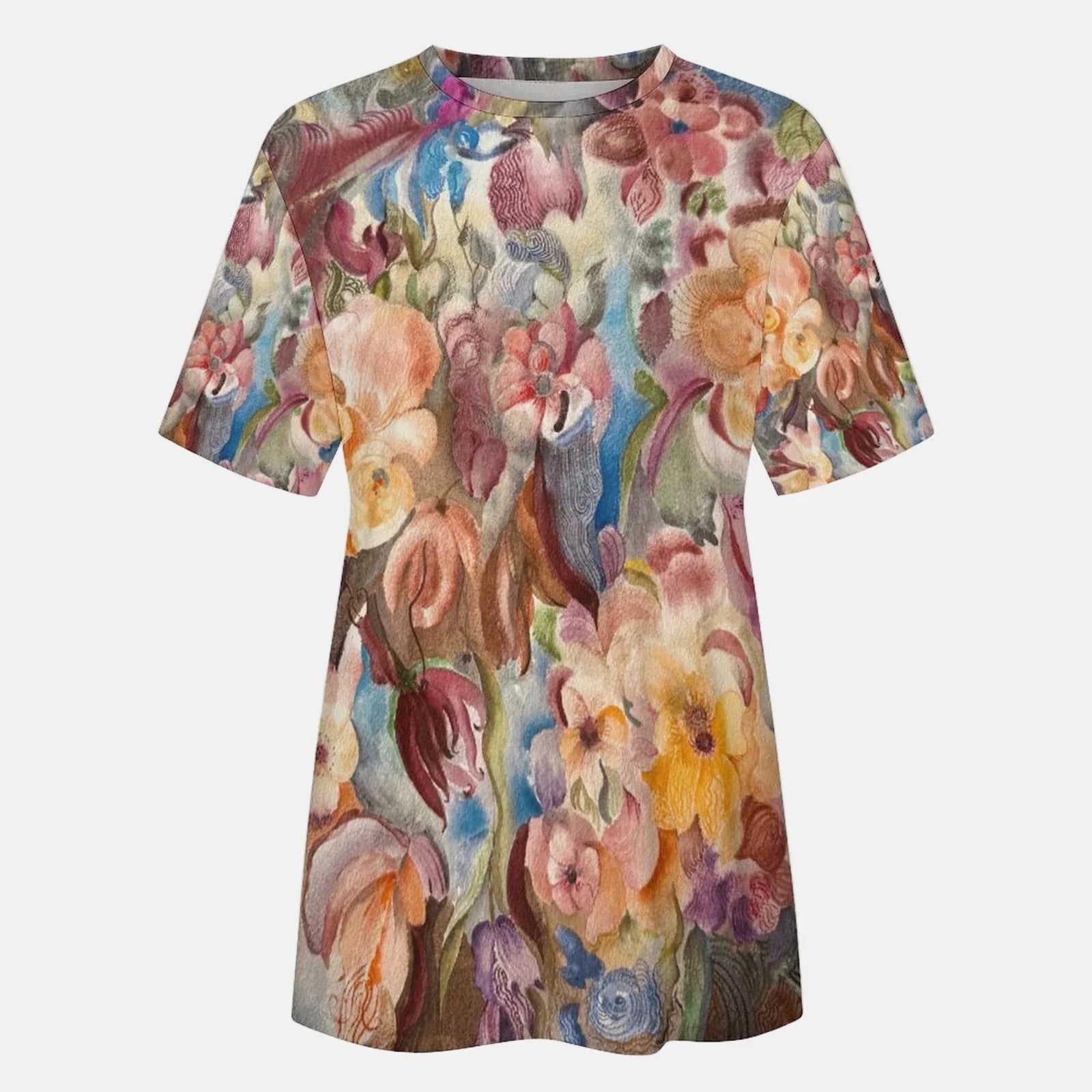 Floral Firelight Women's Cotton T-shirt - Lana Art Sweden
