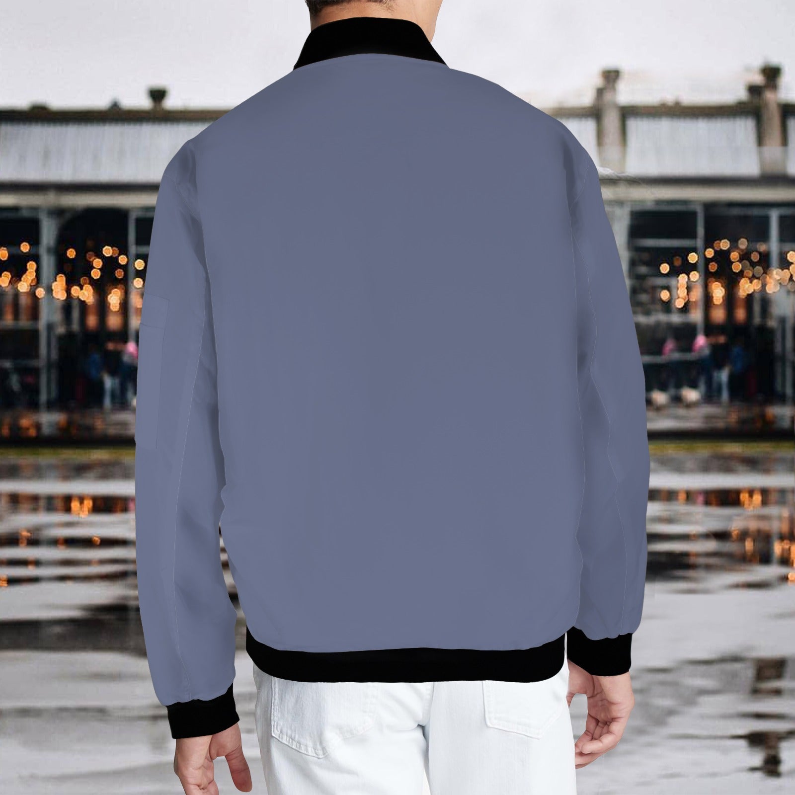 Future Dusk Solid Men's Bomber Jacket - Lana Art Sweden