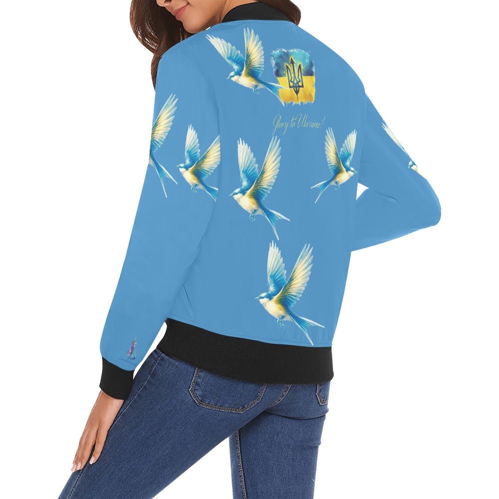 Glory to Ukraine for Pani Bomber Jacket for Women - Lana Art Sweden