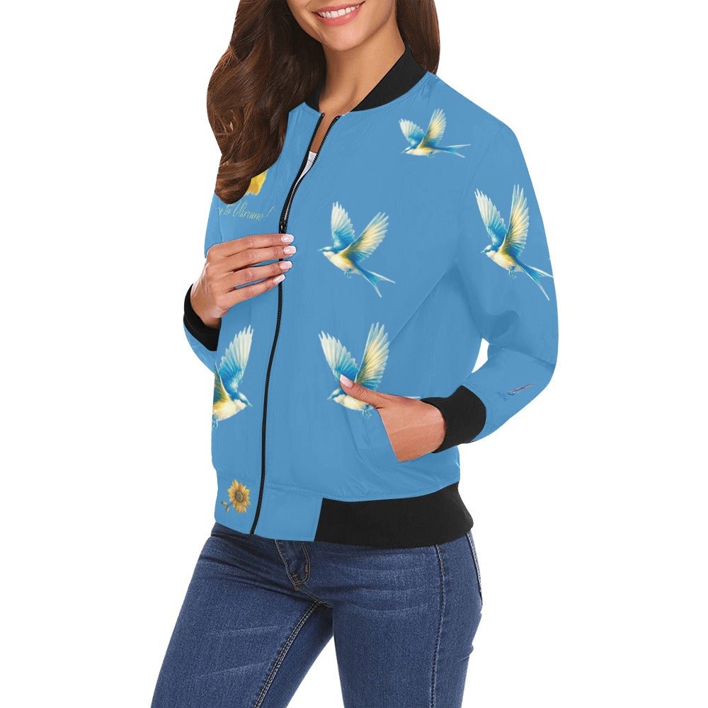 Glory to Ukraine for Pani Bomber Jacket for Women - Lana Art Sweden