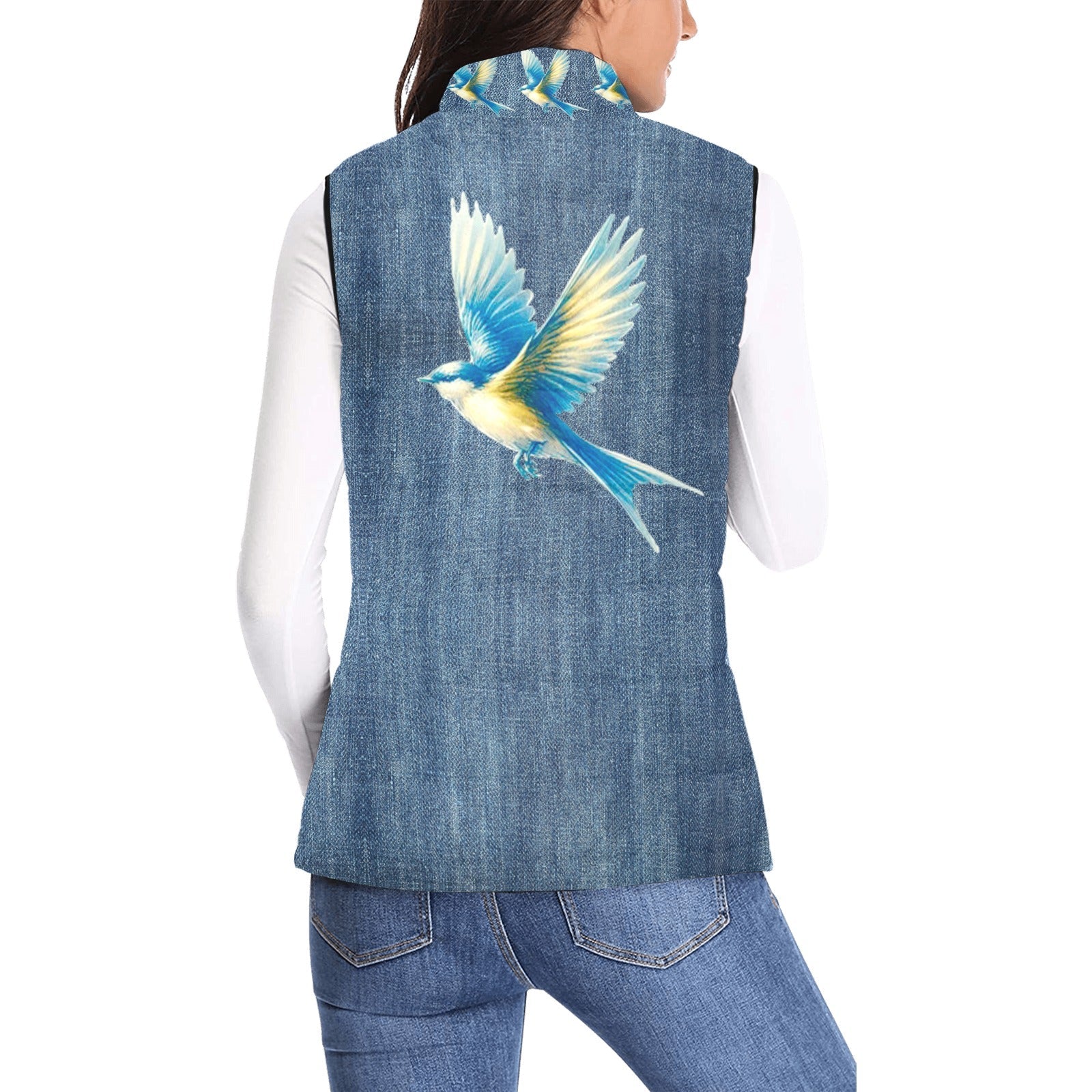 Glory to Ukraine Lastivka Women's Padded Vest - Lana Art Sweden