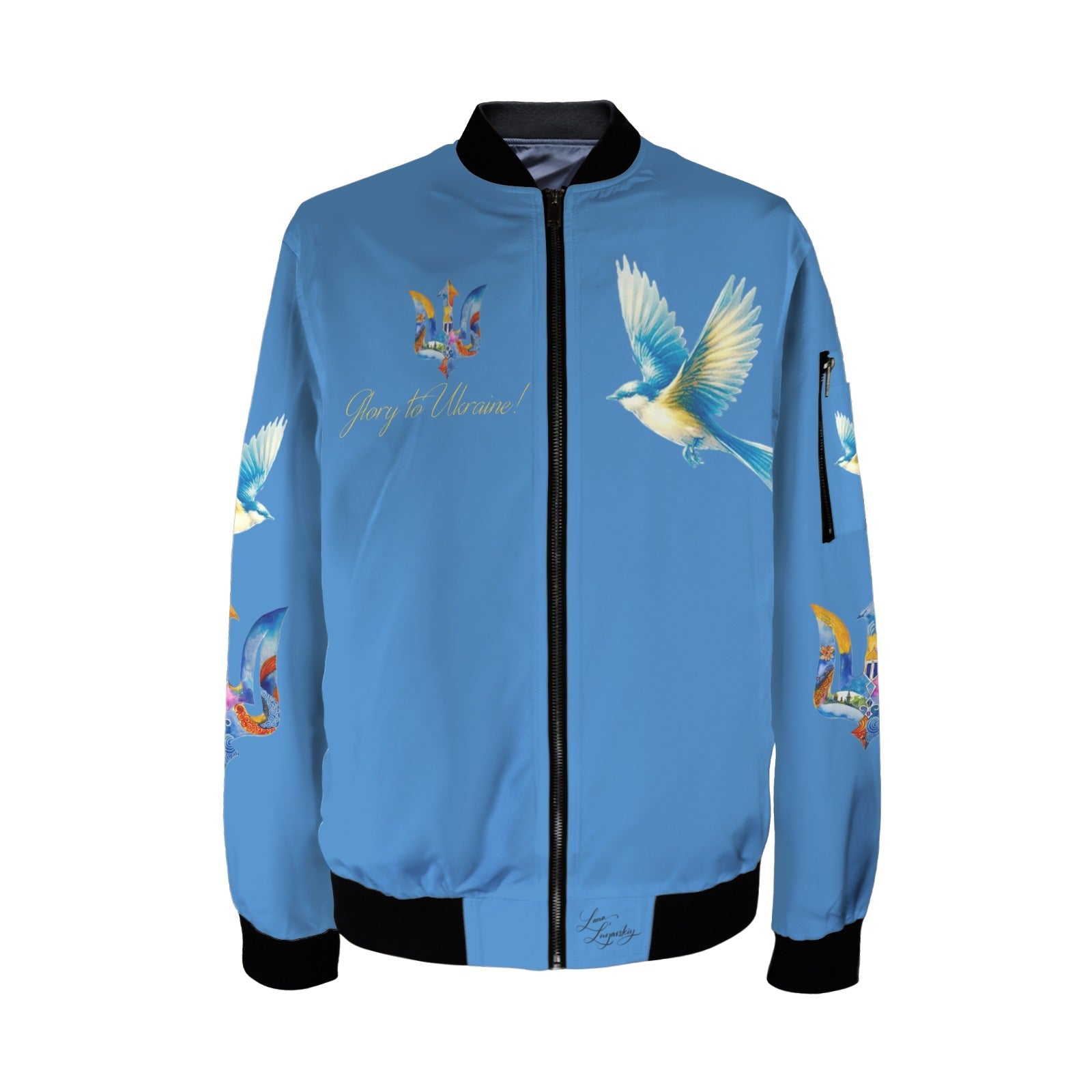 Glory to Ukraine Trident corrected Men's Bomber Jacket - Lana Art Sweden