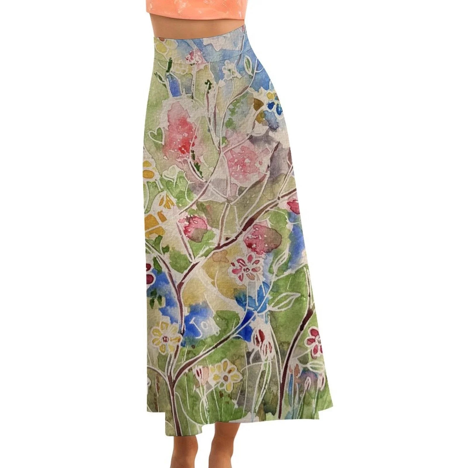 High waisted long skirt High Waisted Fishtail Skirt - Lana Art Sweden