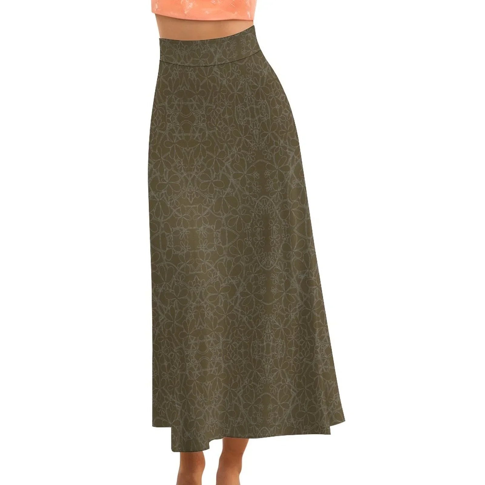 High waisted long skirt High Waisted Fishtail Skirt - Lana Art Sweden