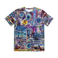 LanaArt Sweden men's soft polyester t-shirt, vibrant all-over print, brushed polyester, comfortable and stylish casual wear.