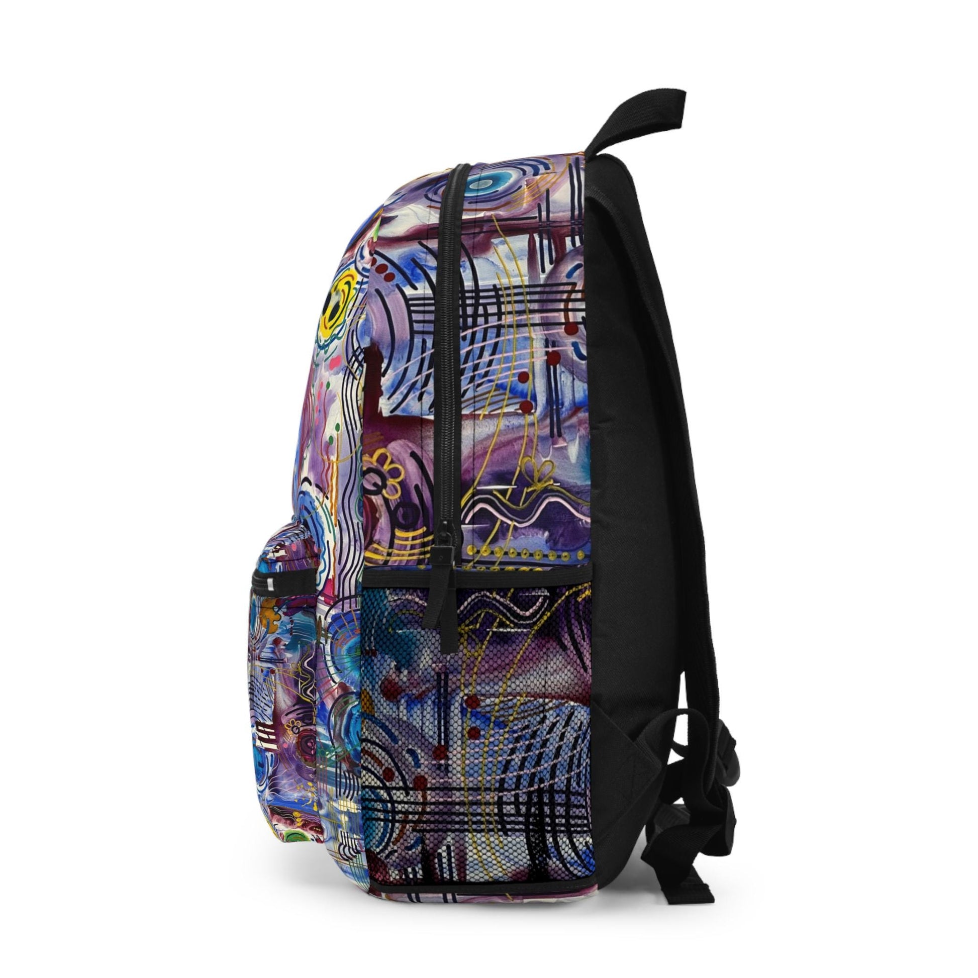 LanaArt Sweden Backpack with Circles on Water Art Design