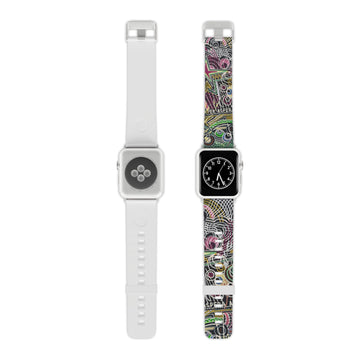 LanaArt Sweden custom-printed Apple Watch band with stainless steel adapter and anodized aluminum buckle