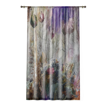 LanaArt Sweden personalized window curtain with original art print and 4" rod pocket