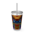 LanaArt Sweden Sunsplash Tumbler, vibrant 16oz BPA-free acrylic tumbler with color-matching lid and crack-resistant straw. Perfect for on-the-go hydration.